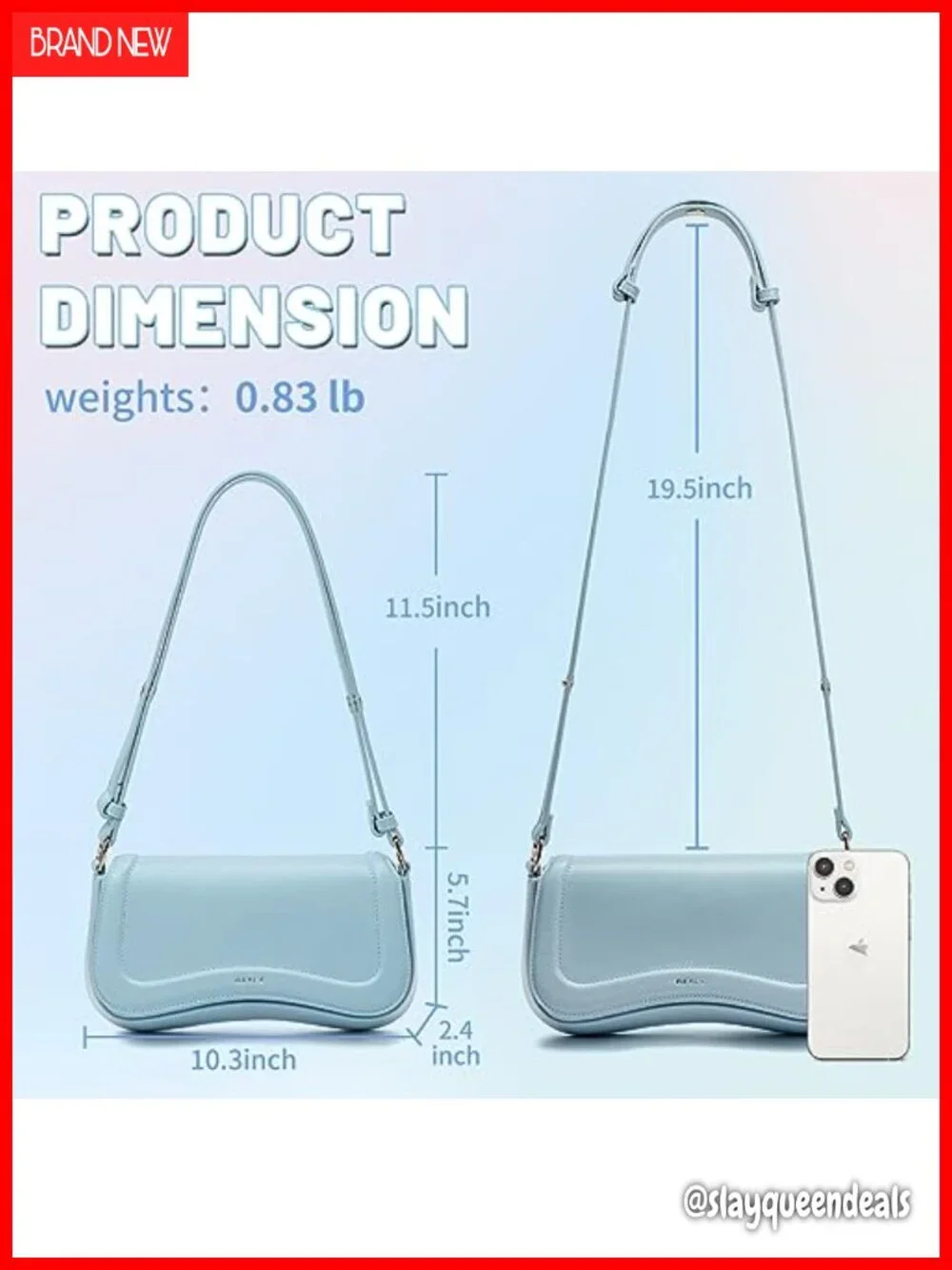 Waterproof Leather Small Hobo Handbag Women Trendy Crossbody Purse Clutch